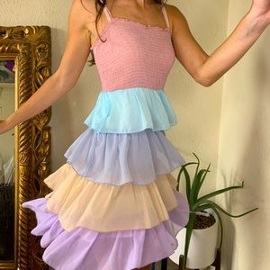 Pastel Ruffle Dress